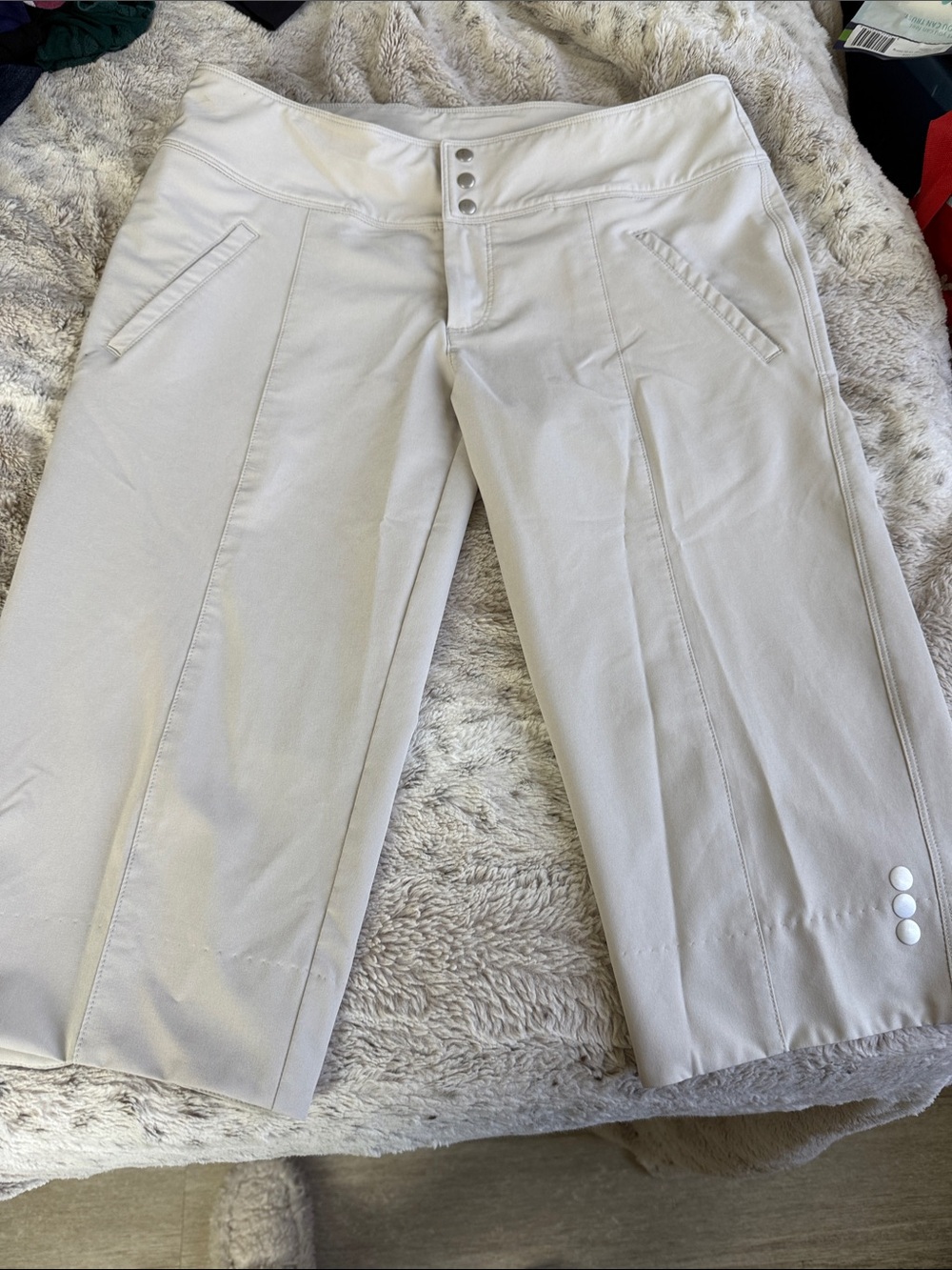 Jofit White Cropped Performance Chinos 8